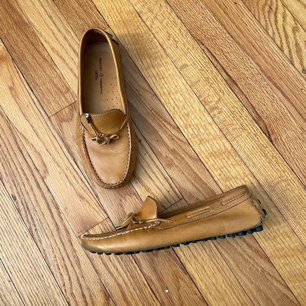 Mercanti Fiorentini Vintage Leather SlipOn Preppy Casual Moccasins Work coastal
